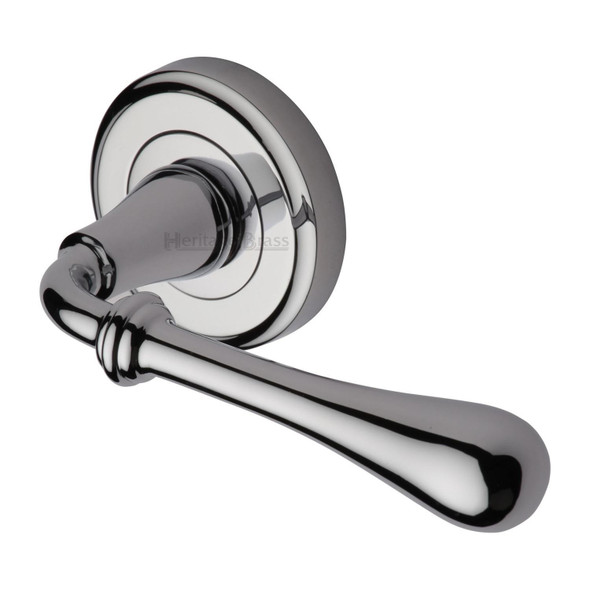 Roma Door Handle on Round Rose