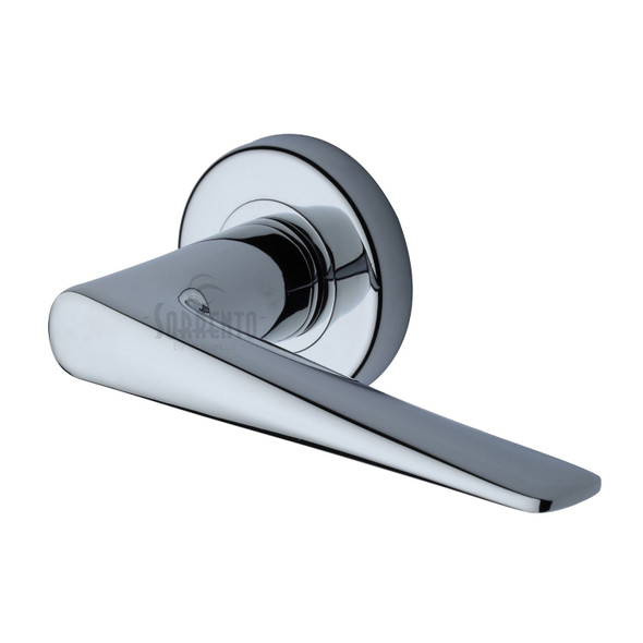 Amalfi Door Handle on Round Rose