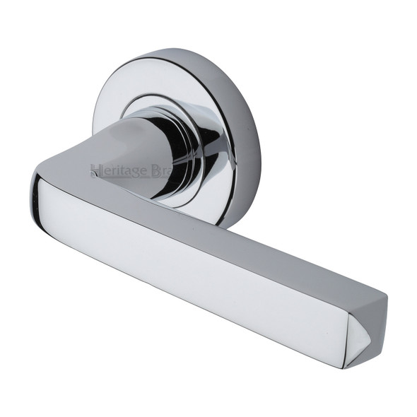 Alessa Door Handle on Round Rose