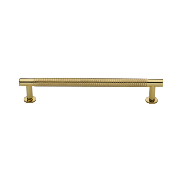 Partial Knurled Cabinet Pull Handle with Rose