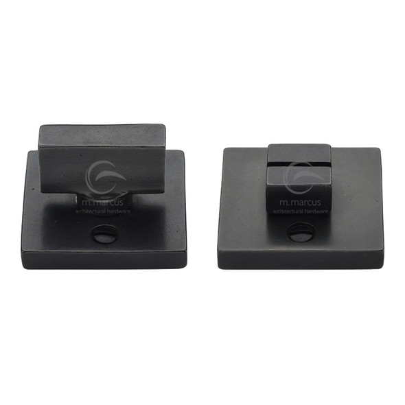 Rustic Bronze Square Thumbturn & Emergency Release for Bathroom & Bedroom Doors