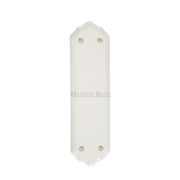 Shaped Fingerplate White Crackle