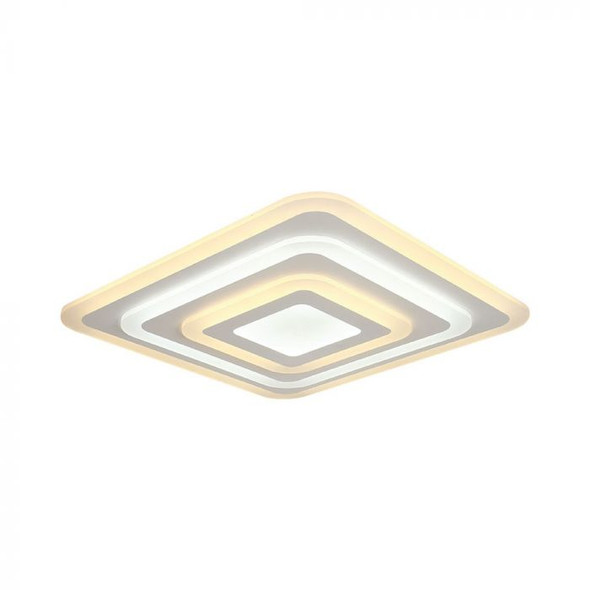 Square panel smart LED flush ceiling light in white
