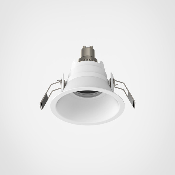 Minima Slimline Round Fixed Fire-Rated IP65 - Matt White