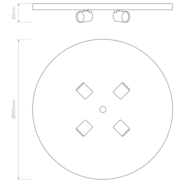 4-Way Plate - Matt White