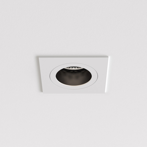 Pinhole Slimline Square Fixed Fire-Rated IP65 - Matt White