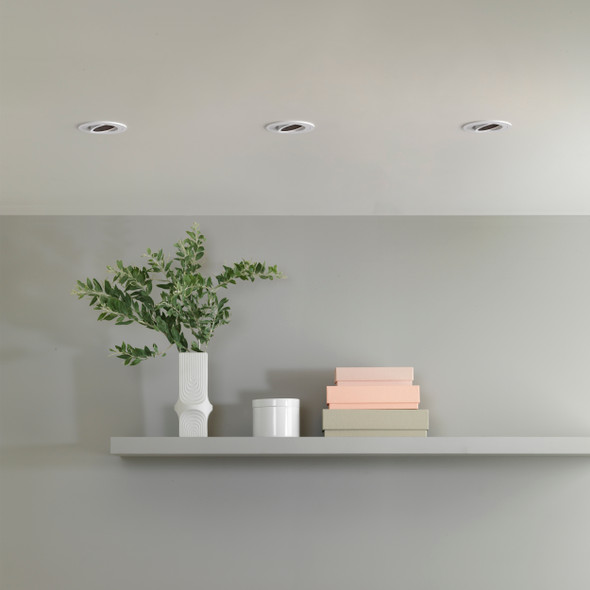 Pinhole Slimline Square Adjustable Fire-Rated - Matt White