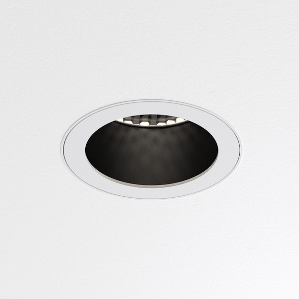 Pinhole Slimline Round Flush Fixed Fire-Rated IP65 - Matt White