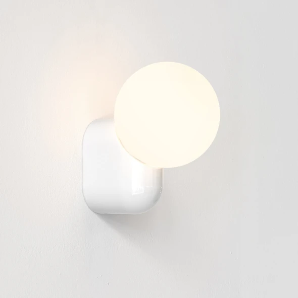 Lyra Wall Single - Gloss Glaze White