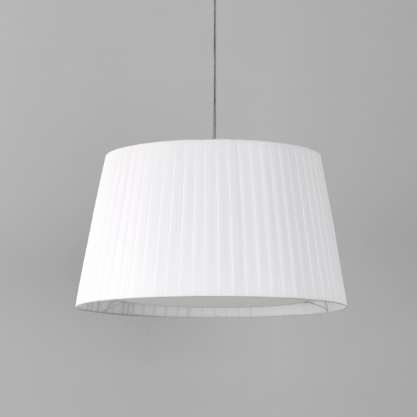 Tapered Round 400 Pleated - White Fabric
