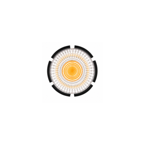 Zico GU10 LED spotlight 7W 2200K front lens view showing warm amber COB LED and 36° beam optic