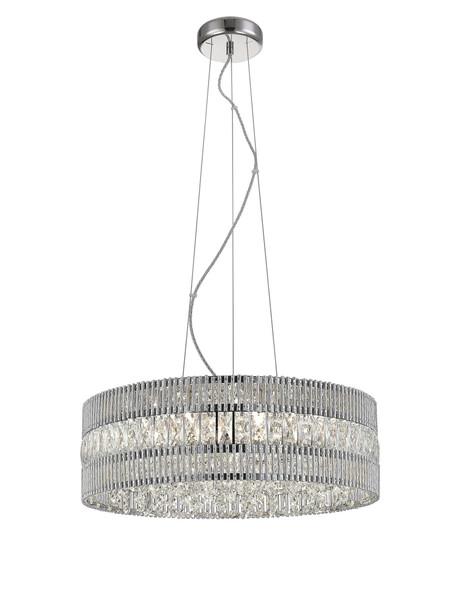 Pendant Light with Crystal Accents - 7-Light  G9 in Multi Finish