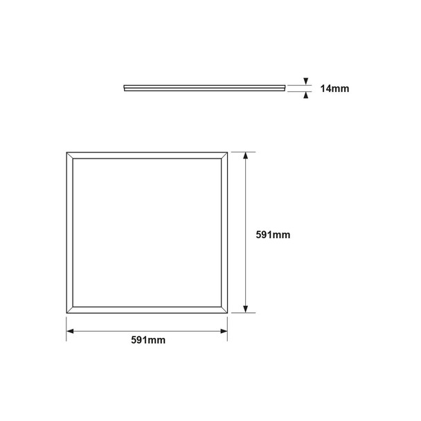 Square ceiling light panel dimension sheet