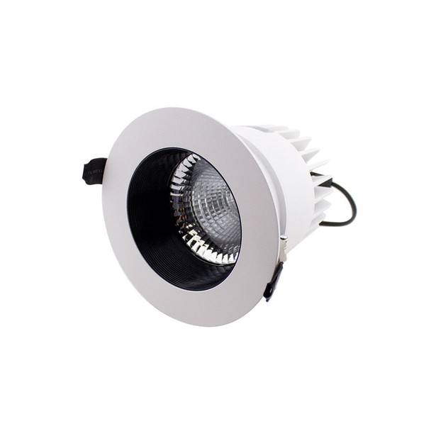 30W Dimmable Recessed LED Downlight 4000K IP40 in Matt White