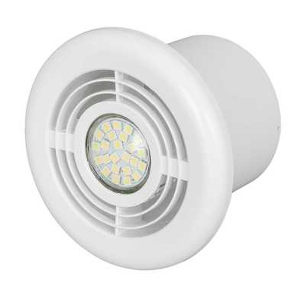 In-Line Mixed Flow Shower Fan Kit with Timer and LED Light