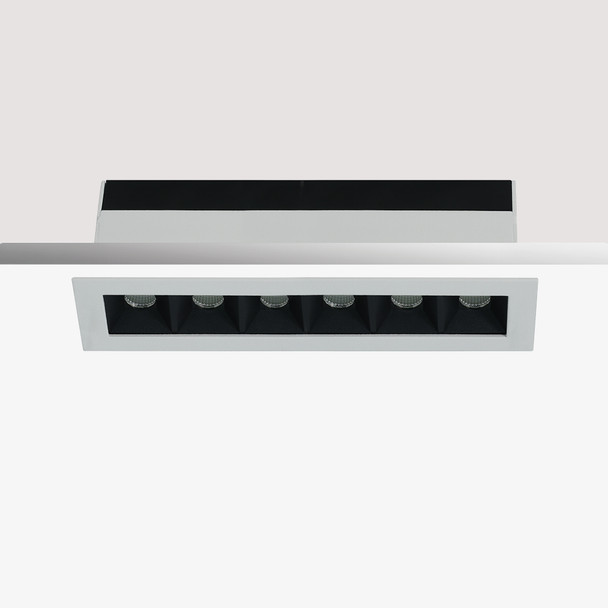 Square LED Downlight in Matt White