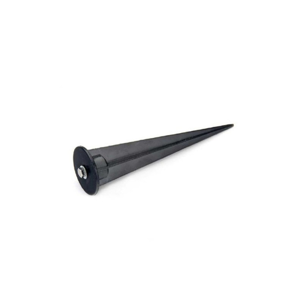 Black ground spike for outdoor garden light, IP65 rated