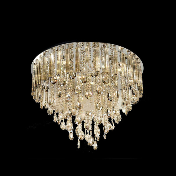 Decorative LED G4 Ceiling Crystal Chandelier Golden Finish