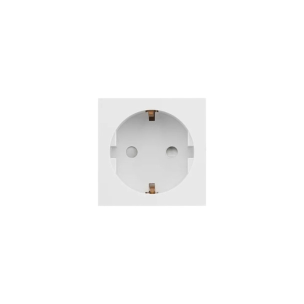 16A White Euro Module Schuko Socket
