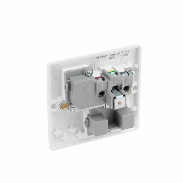  1 Gang 15 Amp Round Pin Switched Socket - back