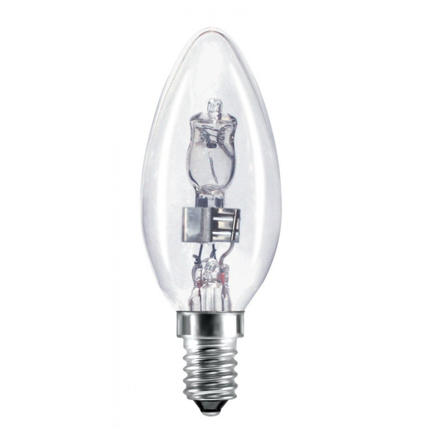28 Watt SES/E14 Clear Candle Energy Saving Halogen Bulb