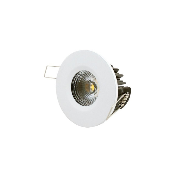 ELAN8-3K-WH 8w Fixed Dimmable COB LED Downlight IP65 & Fire Rated in White 3000K