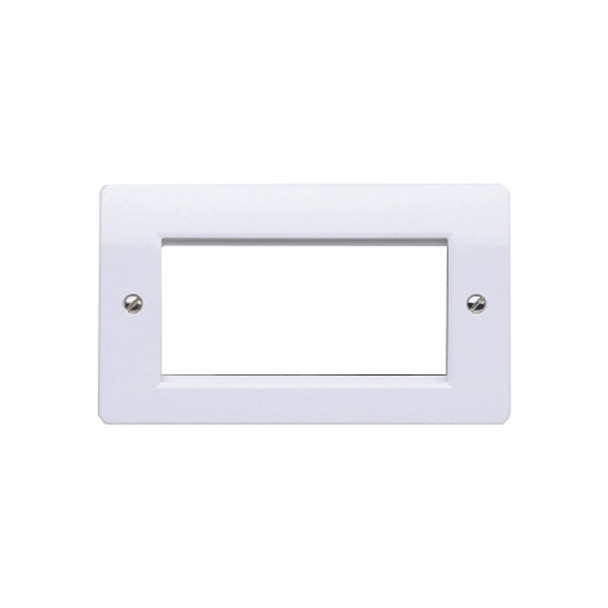 Logic Plus K184 2 Gang 4 Module Euro Plate 100 x 50mm in White