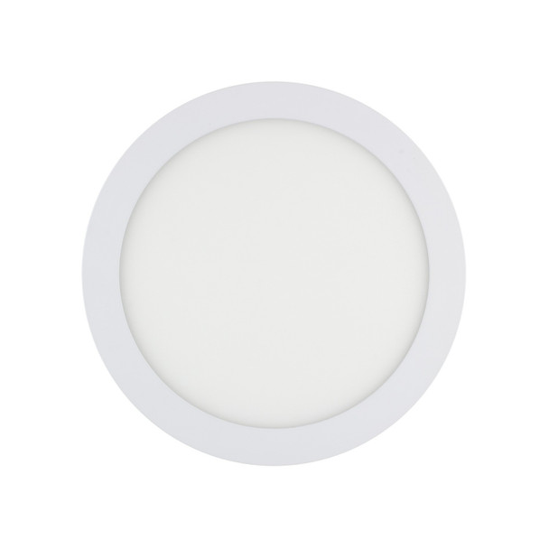 Recessed Round LED Panel 3000K 18W in White Finish