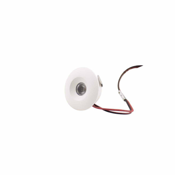 Front view of LED fire rated mini downlight IP65 in warm white 3000K