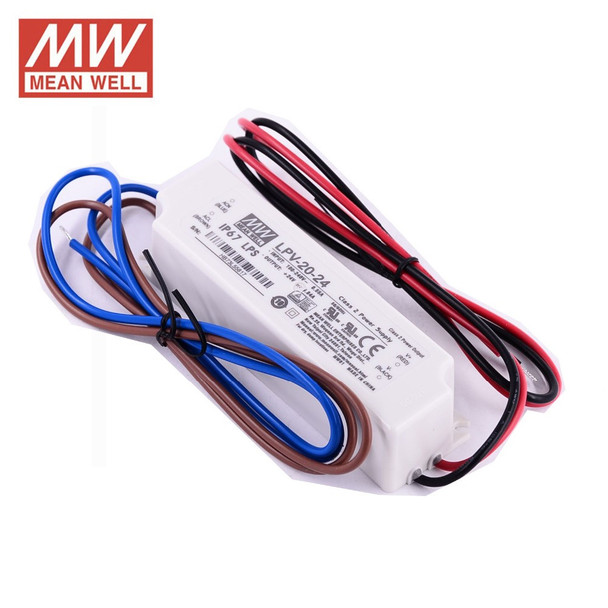 Mean Well LPV-20-24 LED Power Supply 20W IP67 LED Driver Power Supply 24V