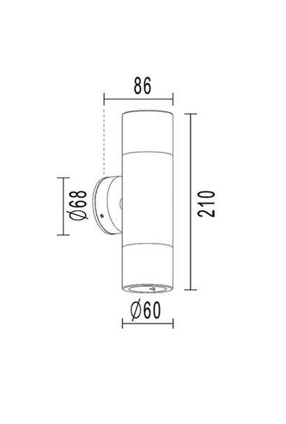 Up and down outdoor light technical drawing, Exterior Lighting