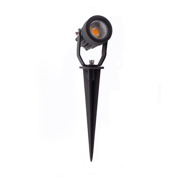 Contemporary Black Garden Spike Light Full Body Front Image