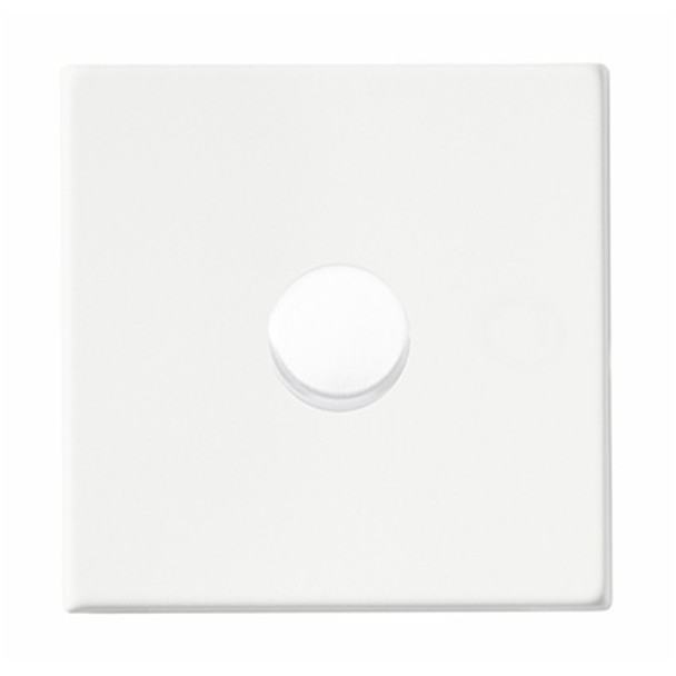 Hartland CFX Gloss White 1x400W Resistive Leading Edge Push On-Off Rotary 2 Way Switching Dimmer Gloss White