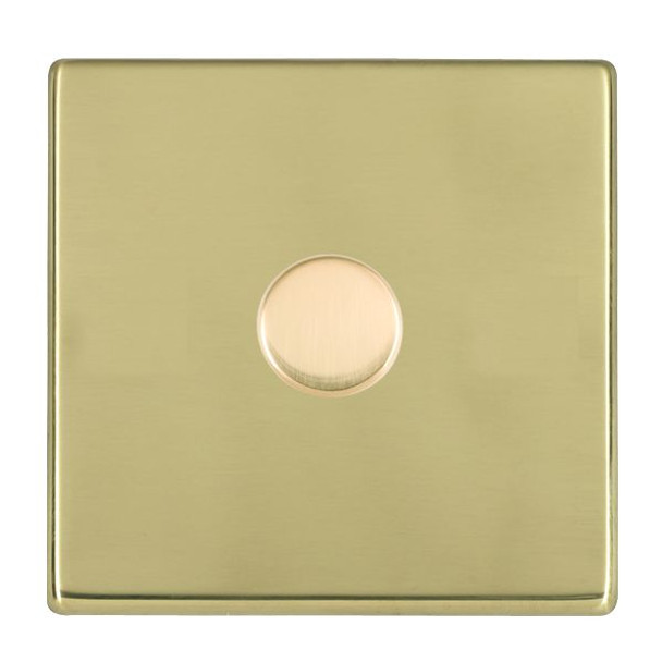 Hartland CFX Polished Brass 1 gang 600W Resistive Leading Edge Push On-Off Rotary 2 Way Switching Dimmer Polished Brass