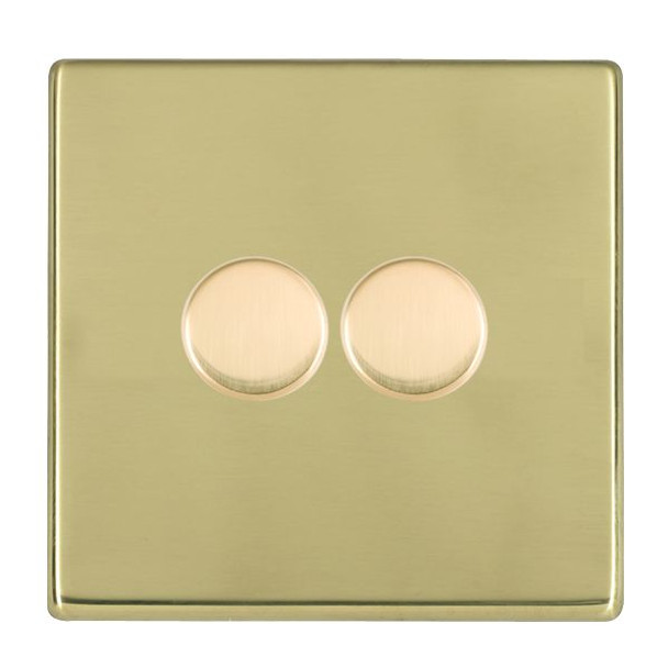 Hartland CFX Polished Brass 2g 100W LED 2 Way Push On/Off Rotary Dimmer Polished Brass