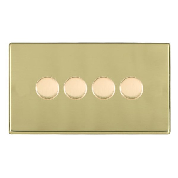 Hartland CFX Polished Brass 4g 100W LED 2 Way Push On/Off Rotary Dimmer Polished Brass