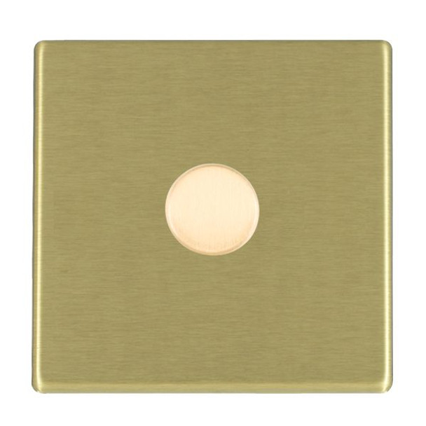 Hartland CFX Satin Brass 1g 100W LED 2 Way Push On/Off Rotary Dimmer Satin Brass