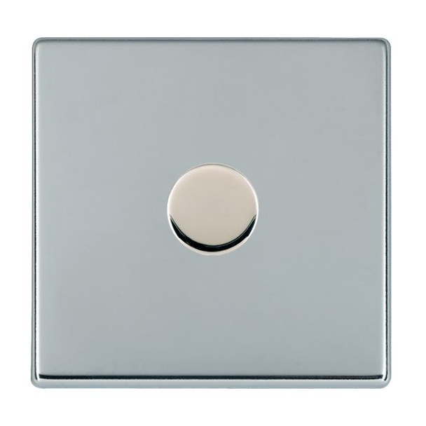 Hartland CFX Bright Chrome 1g 100W LED 2 Way Push On/Off Rotary Dimmer Bright Chrome