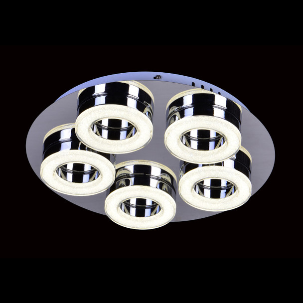Nova Round 5 Lamps LED Light in Chrome