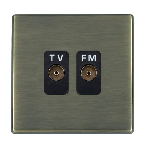 Hartland CFX Antique Brass Isolated TV/FM Diplexer 1in/2out Black