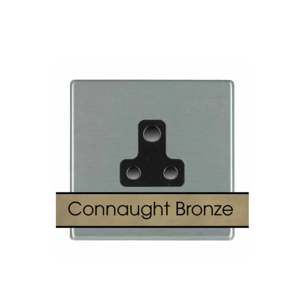 1 Gang Unswitched Sockets Connaught Bronze Black Insert