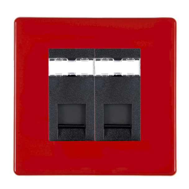 2 Gang RJ12 Outlet Plate