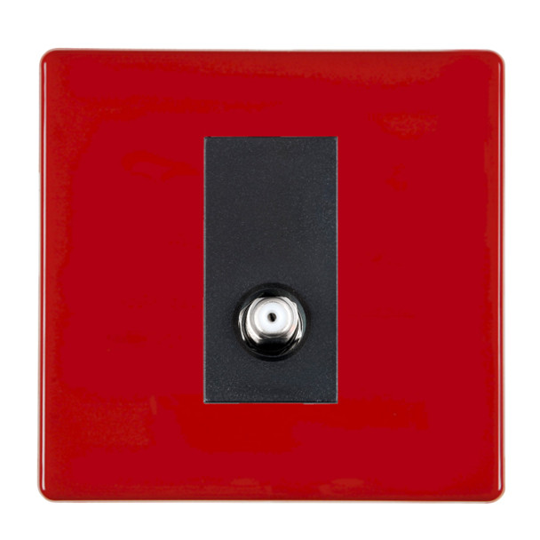 Hartland CFX Colours Pillar Box Red 1 gang Non-Isolated Satellite Black