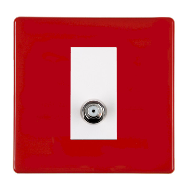 Colours Pillar Box Red 1 gang Non-Isolated Satellite