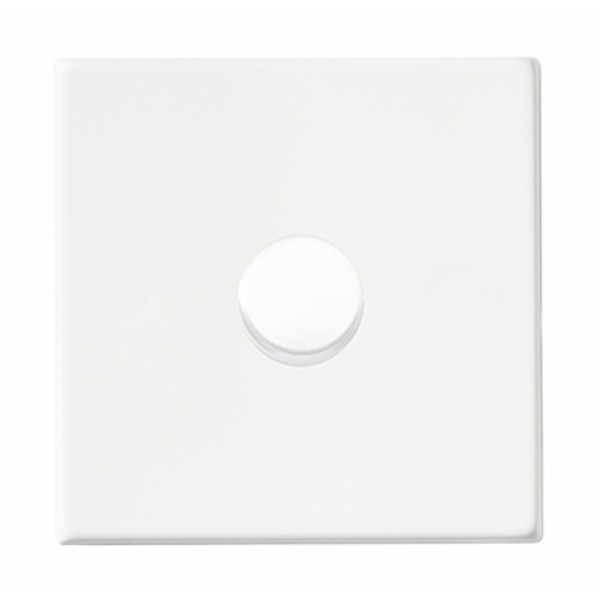 Hartland CFX Primed White 1g 100W LED 2 Way Push On/Off Rotary Dimmer White