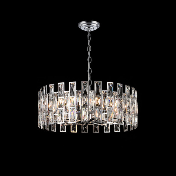 Crystal Pendant Light in Polished Chrome E14 Image 1