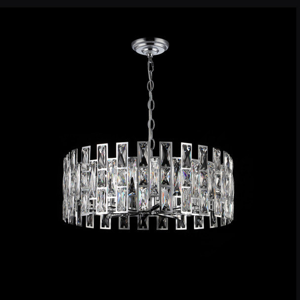 Crystal Pendant Light in Polished Chrome E14