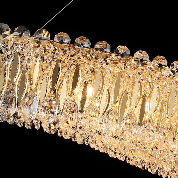 Crystal Chandelier in Gold 16 Lamps G9