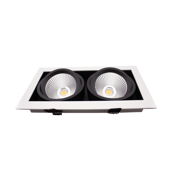 Twin Recessed Multi Tilt 20W Dimmable LED Spotlight 3K IP44