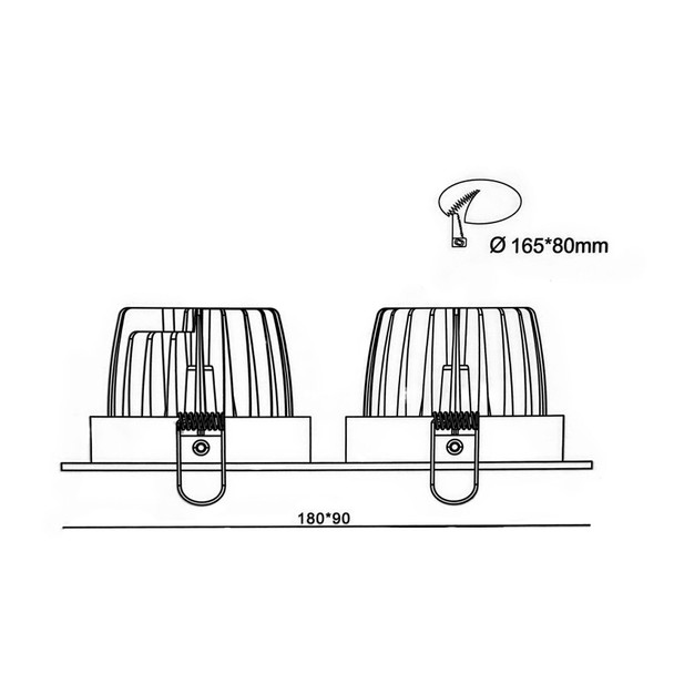 Minimalist Twin Tiltable 20W Dimmable LED Downlight 4K IP44